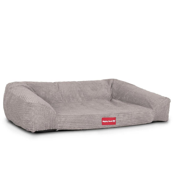 "Le Canapé Chien Par Mighty Bark" - Canapé Pour Chien, Orthopédique à Mémoire De Forme, Panier Pour Chien, Lit Pour Chien, Petit, Grand, XXL - Pompons Vison