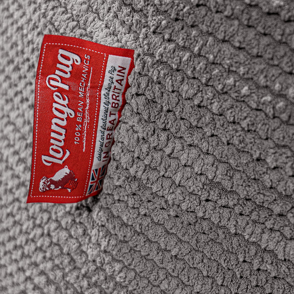 Pouf Géant XXL - Pompon Anthracite Fabric Close-up Image