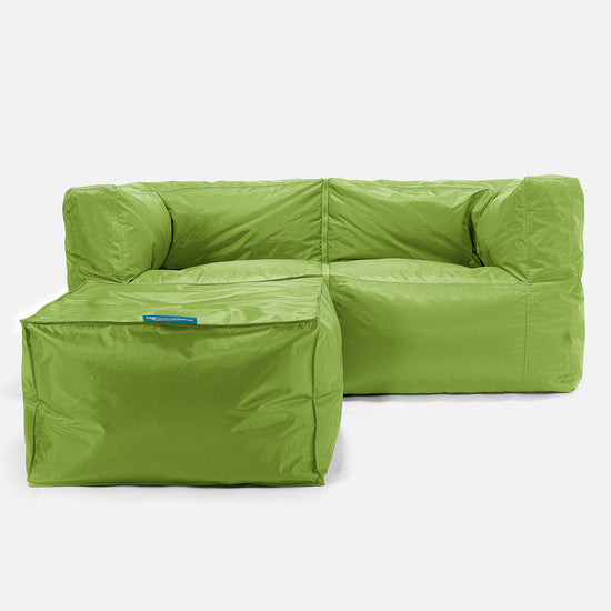 SmartCanvas™ Canapé Pouf Modulable 2 pièces - Vert Acide 02