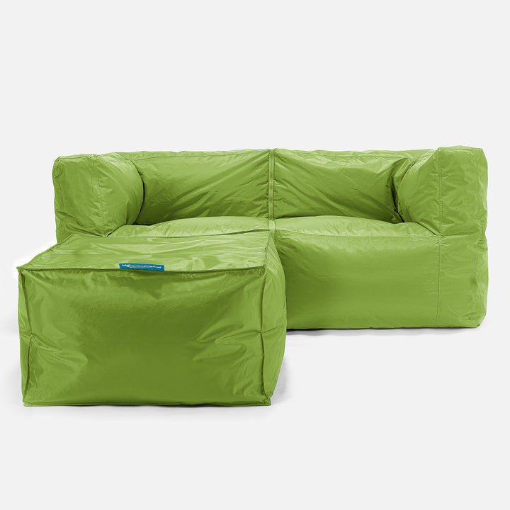 SmartCanvas™ Canapé Pouf Modulable 2 pièces - Vert Acide 02