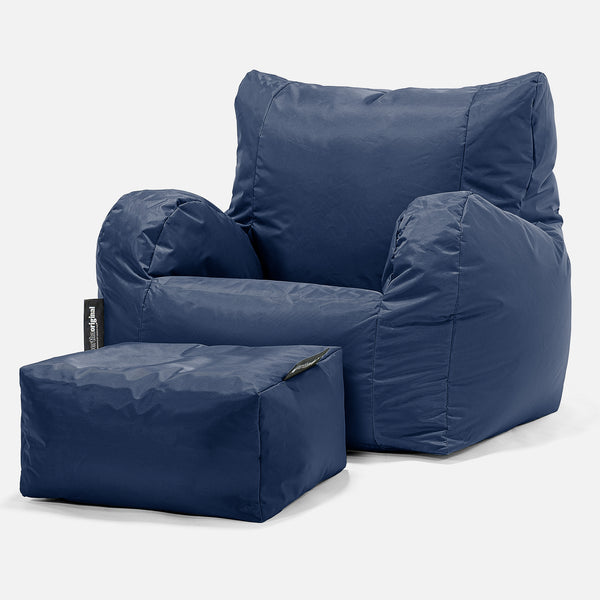 SmartCanvas™ Fauteuil Pouf - Bleu Marine 01