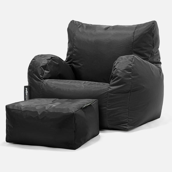 SmartCanvas™ Fauteuil Pouf - Noir 01