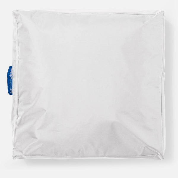 Grand Coussin de Sol Extérieur - SmartCanvas™ Blanc Fabric Close-up Image
