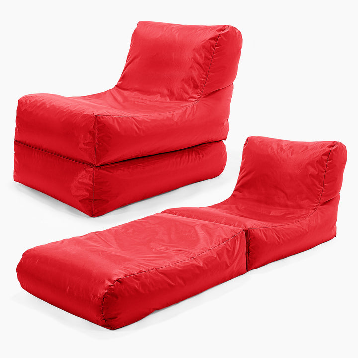 SmartCanvas™ Pouf Bain de Soleil Convertible - Rouge 01