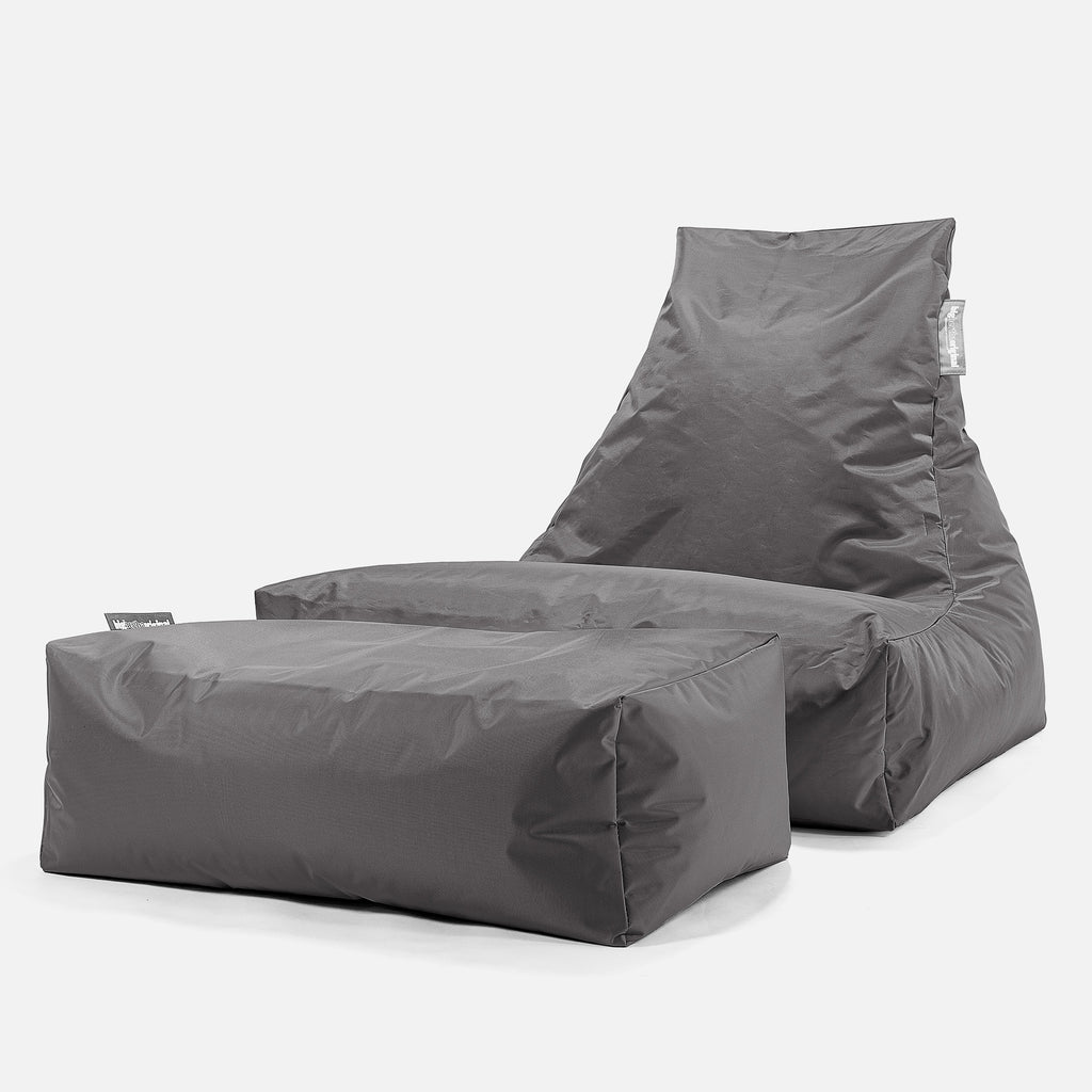 SmartCanvas™ Pouf Extérieur Lounger - Anthracite 02
