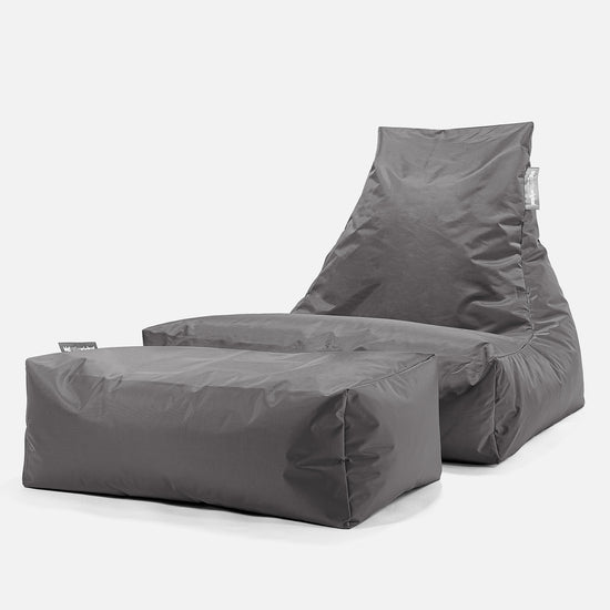 SmartCanvas™ Pouf Extérieur Lounger - Anthracite 02