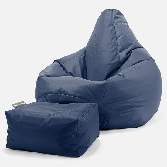 SmartCanvas™ Pouf Poire Gamer - Bleu Marine 01