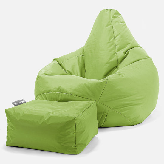 SmartCanvas™ Pouf Poire Gamer - Vert Acide 01