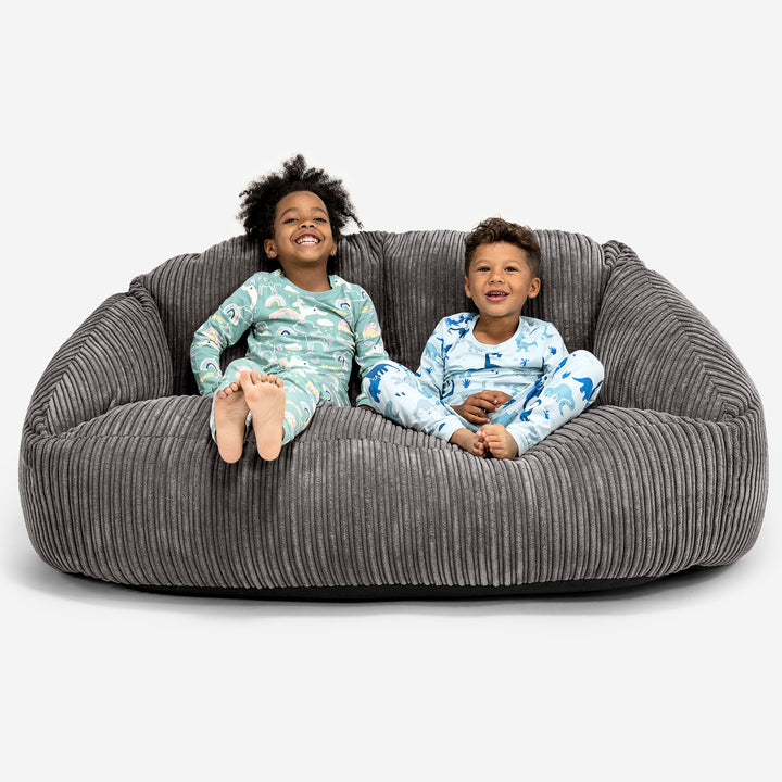 Canapé Géant Bubble pour Enfants 2-14 ans - Côtelé Anthracite 01
