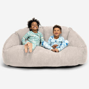 Canapé Géant Bubble pour Enfants 3-14 ans - Côtelé Ivoire