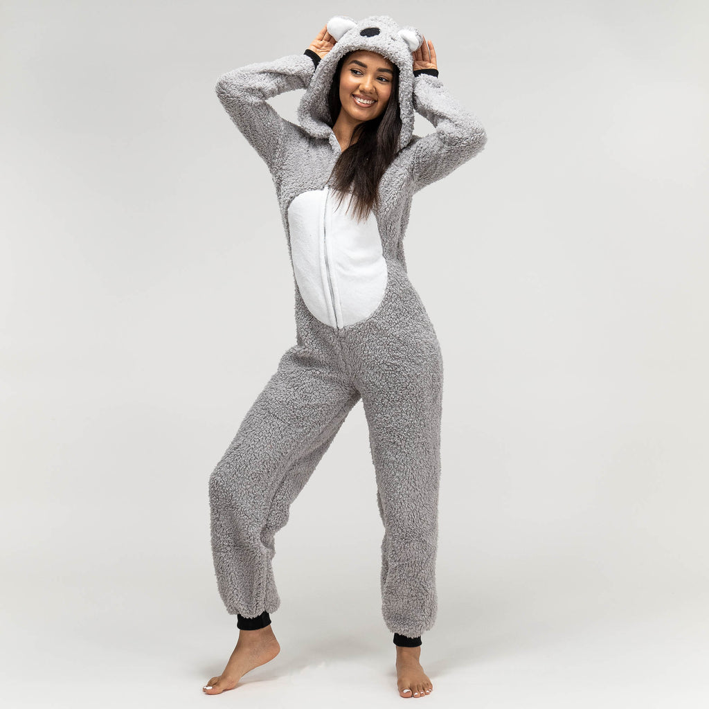 Combinaison Pyjama Koala en Polaire pour Femmes 01