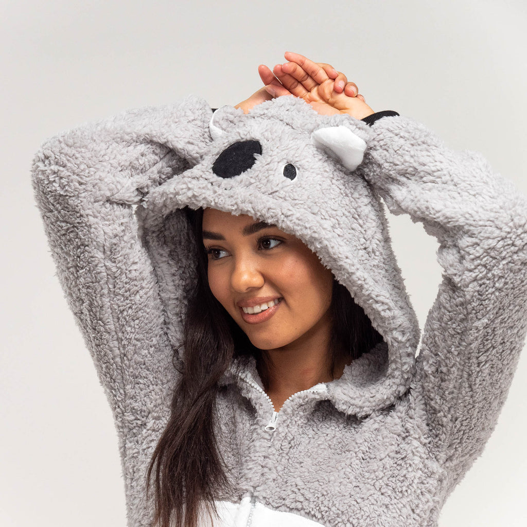 Combinaison Pyjama Koala en Polaire pour Femmes 02