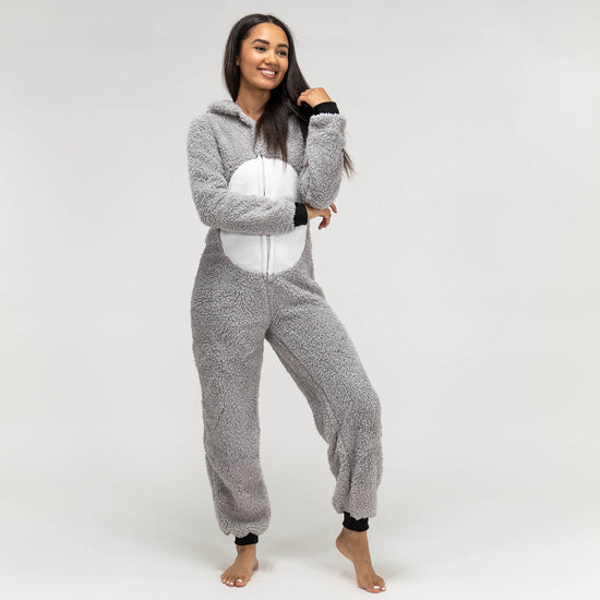Combinaison Pyjama Koala en Polaire pour Femmes 04