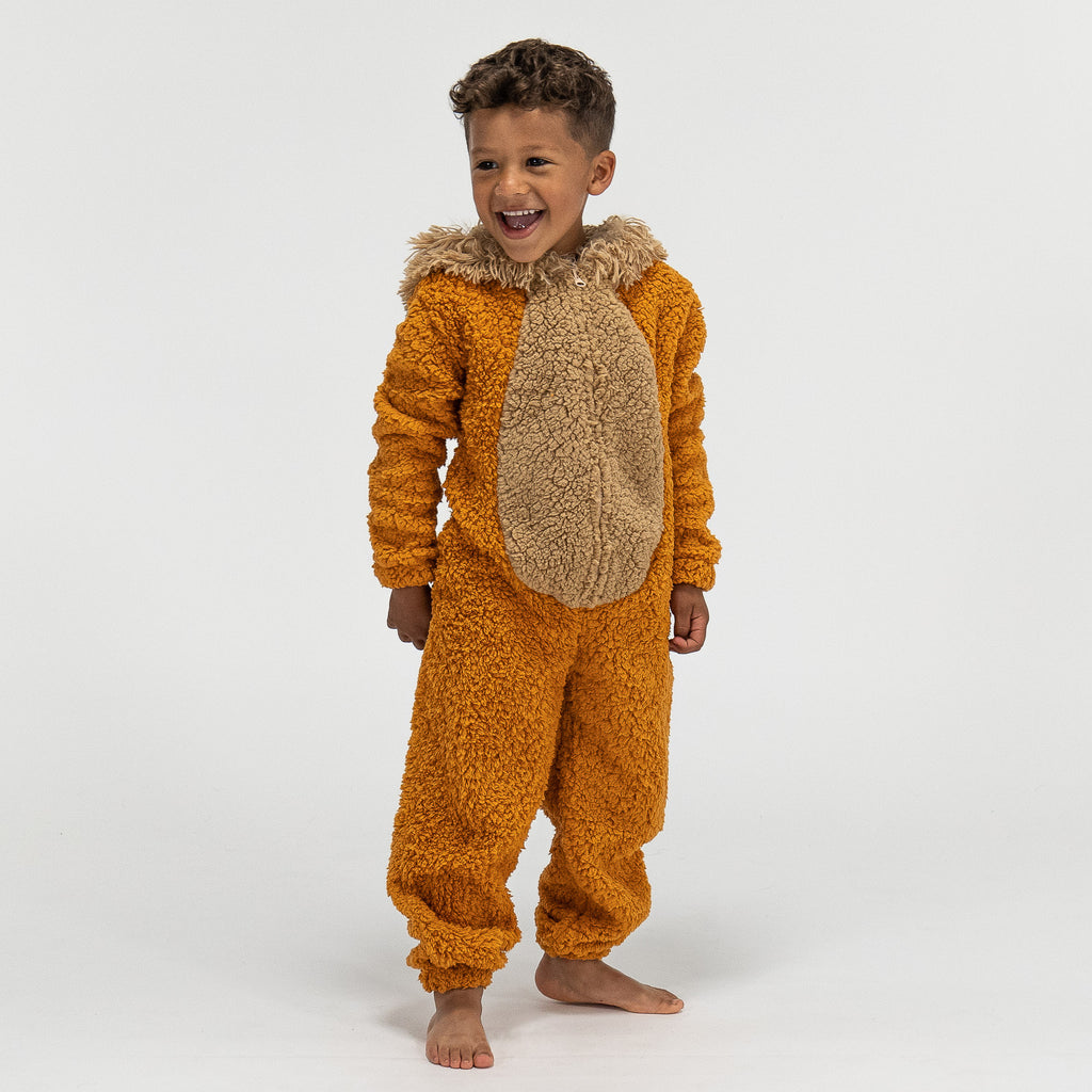 Combinaison Pyjama polaire pour enfants - Lion, 5-10 ans, Orange– Big  Bertha Original FR