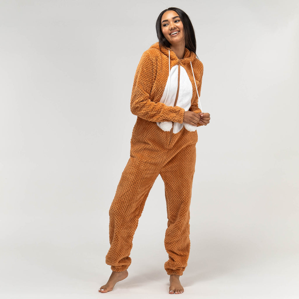 Combinaison Pyjama Renard en Polaire pour femmes taille S XL
