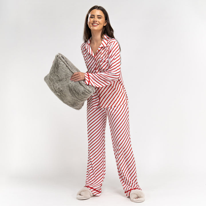 Ensemble Pyjama Motif Noël Canne à Sucre pour Femmes 03