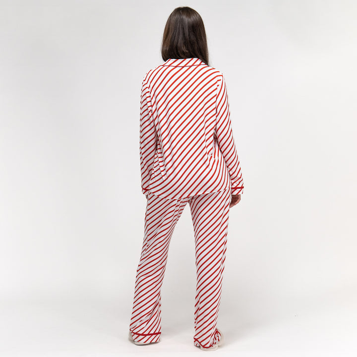Ensemble Pyjama Motif Noël Canne à Sucre pour Femmes 05