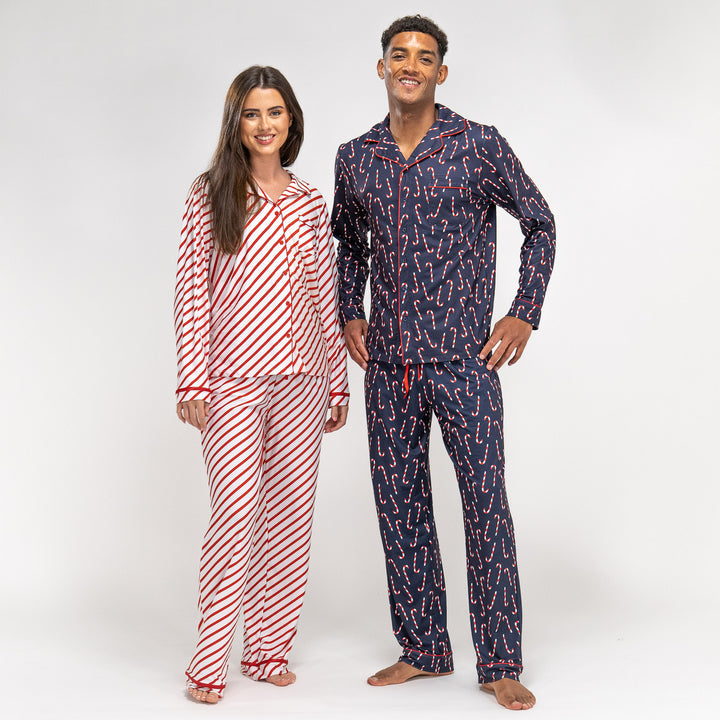 Ensemble Pyjama Motif Noël Canne à Sucre pour Femmes 06