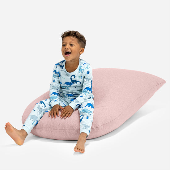 Grand Pouf pour Enfants 2-6 ans - Coton Élastique Bébé Rose 05