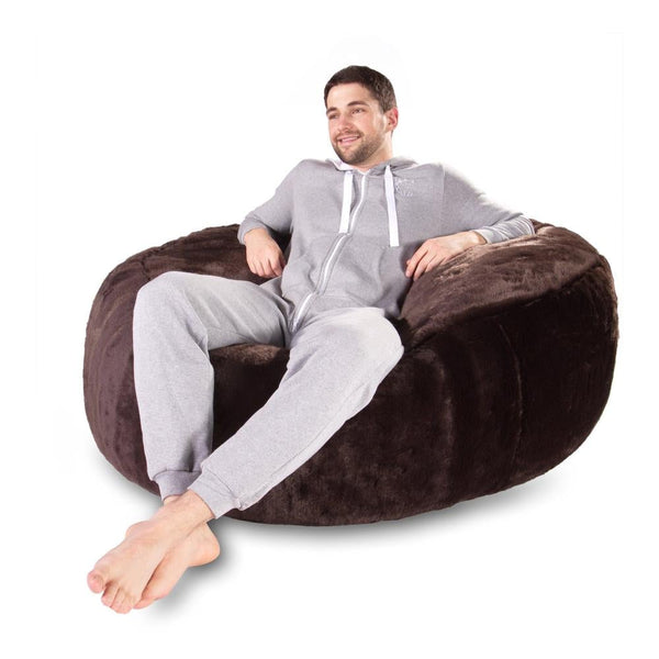 LOUNGE PUG, Canapé Pouf Géant 'Mammouth', Marron