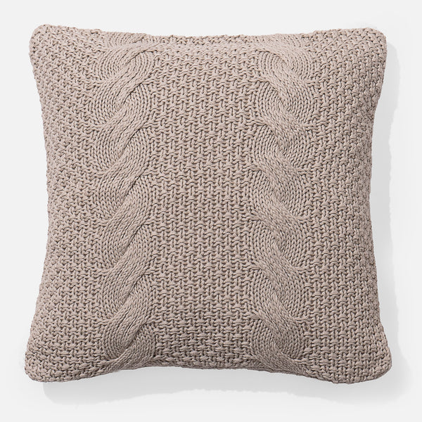 Coussin 47 x 47cm - 100% Coton Cable Crème 01