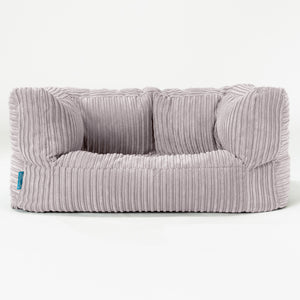 Canapé Enfant Albert 2-6 ans - Côtelé Gris Argent