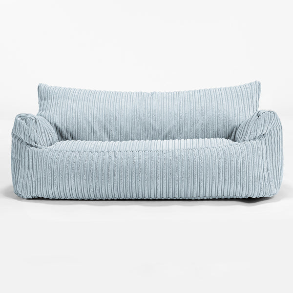 Joséphine Canapé Pouf pour Enfant 1-5 ans - Côtelé Bébé Bleu 01