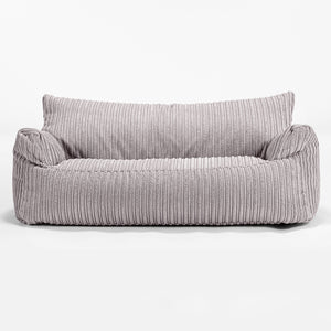 Joséphine Canapé Pouf pour Enfant 1-5 ans - Côtelé Gris Argent