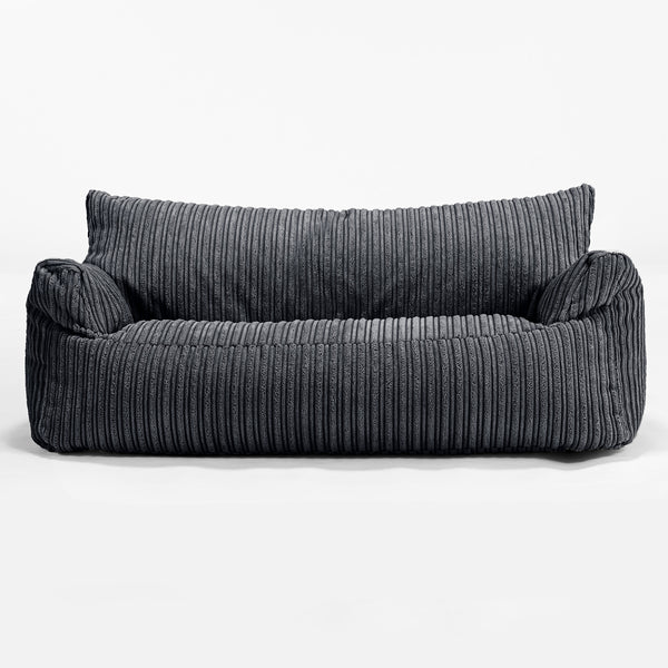 Joséphine Canapé Pouf pour Enfant 1-5 ans - Côtelé Noir 01