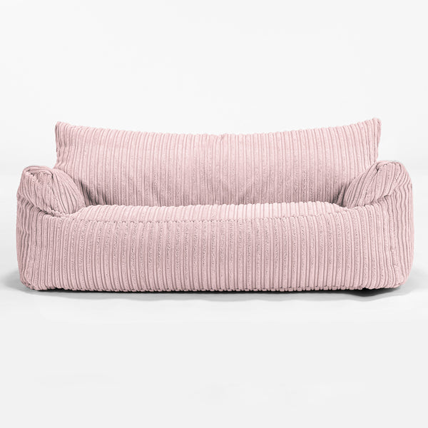 Joséphine Canapé Pouf pour Enfant 1-5 ans - Côtelé Rose 01