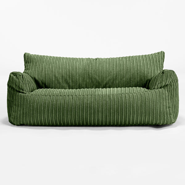 Joséphine Canapé Pouf pour Enfant 1-5 ans - Côtelé Vert Forêt 01