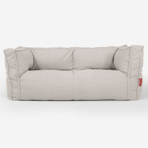 Canapé Pouf Albert 2 places - Bouclé Ivoire