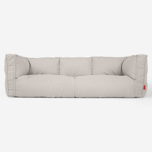 Canapé Pouf Albert 3 places - Bouclé Ivoire