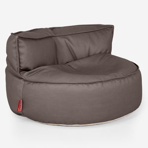 Canapé Pouf Chloe - Cuir Végan Chocolat
