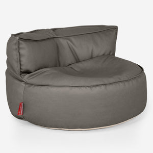 Canapé Pouf Chloe - Cuir Végan Gris