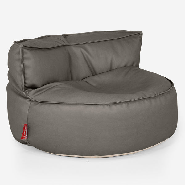 Canapé Pouf Chloe - Cuir Végan Gris 01