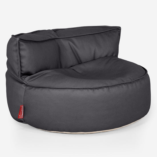 Canapé Pouf Chloe - Cuir Végan Noir 01