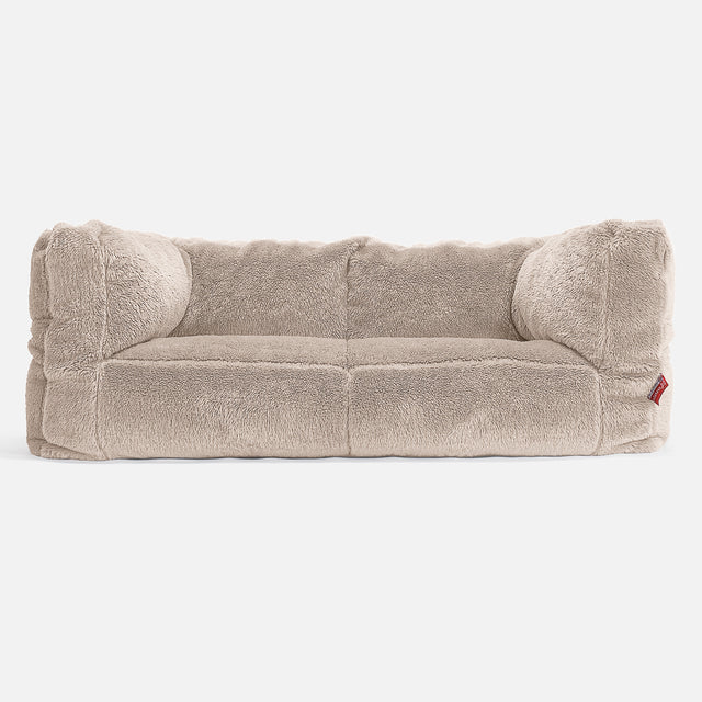 Canapé Pouf Albert 2 places - Fausse Fourrure Nounours Vison 01