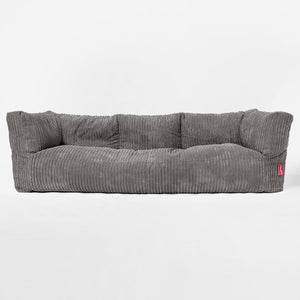 Canapé Pouf Albert 3 places - Côtelé Anthracite