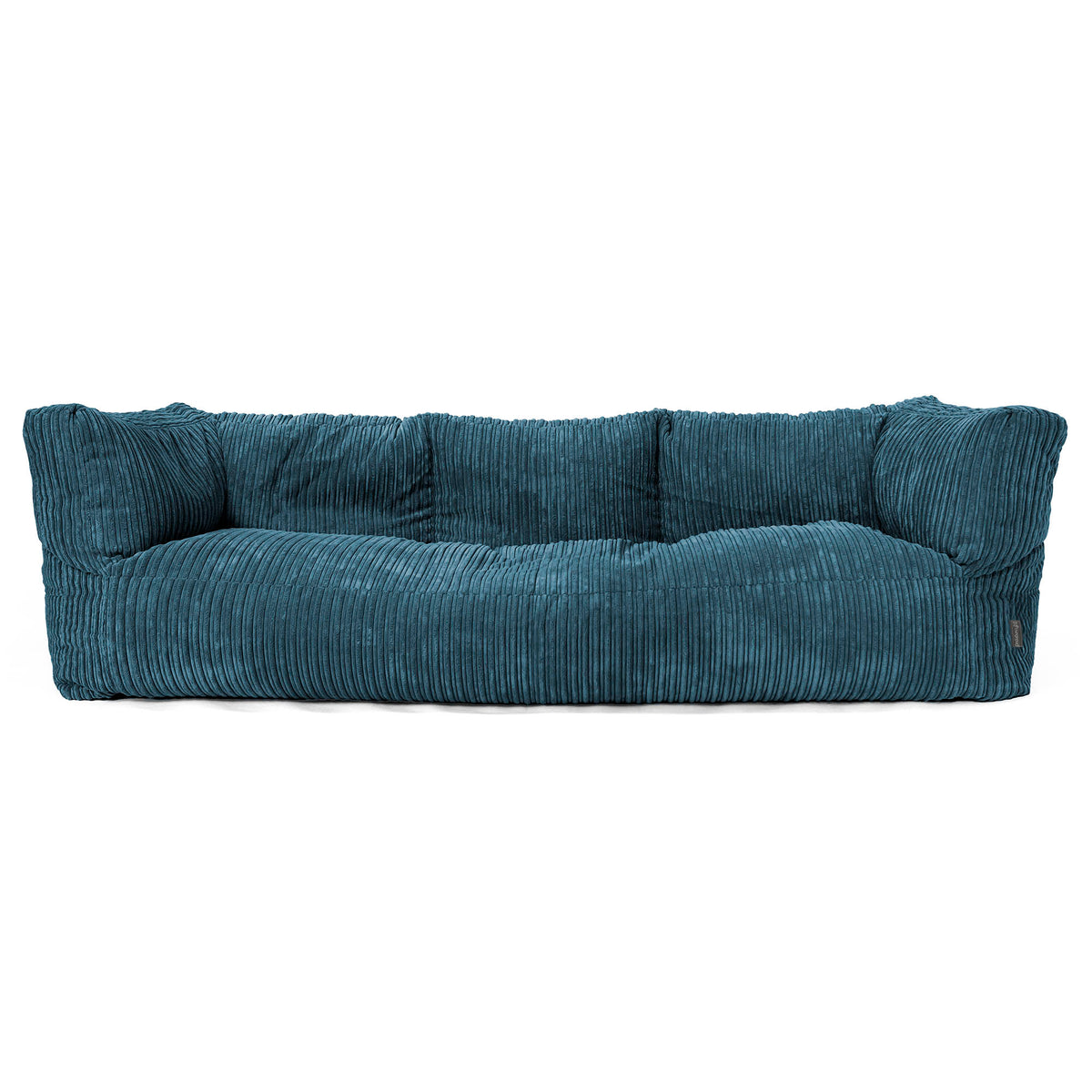 Canapé Pouf Albert 2 places - Côtelé Bleu Canard