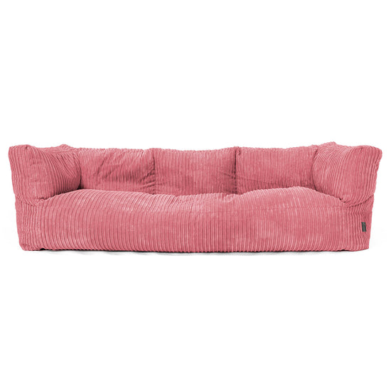 Canapé Pouf Albert 3 places - Côtelé Corail 01