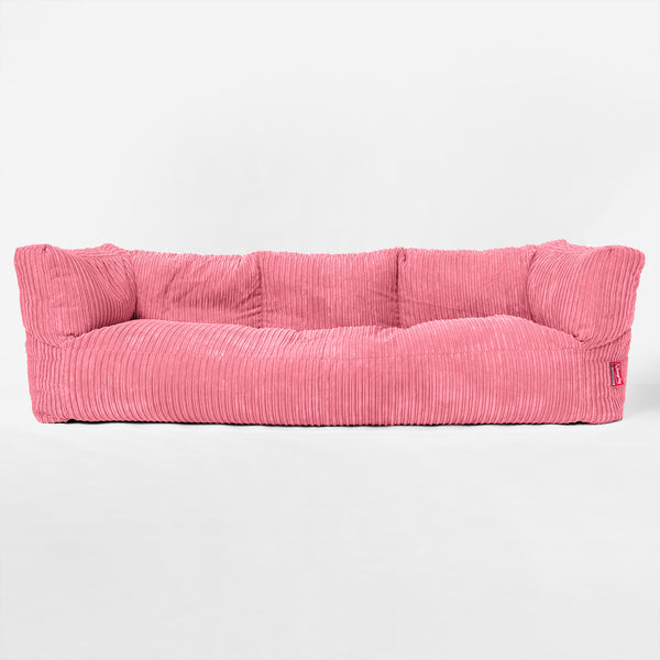 Canapé Pouf Albert 3 places - Côtelé Corail 01