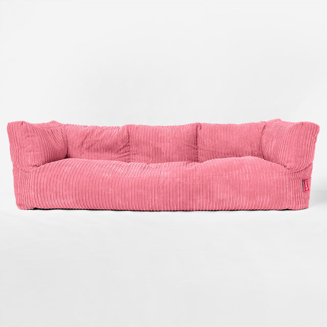 Canapé Pouf Albert 3 places - Côtelé Corail 01