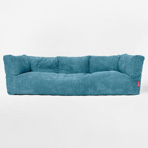 Canapé Pouf Albert 3 places - Côtelé Mer Égée
