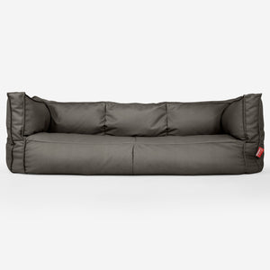 Canapé Pouf Albert 3 places - Cuir Végan Gris