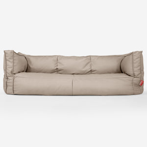 Canapé Pouf Albert 3 places - Cuir Végan Ivoire