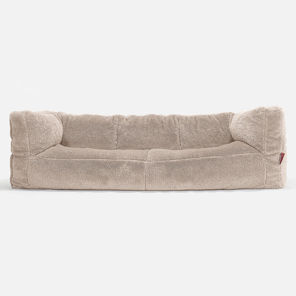 Canapé Pouf Albert 3 places - Fausse Fourrure Nounours Vison 01