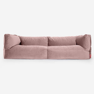 Canapé Pouf Albert 3 places - Velours Rose
