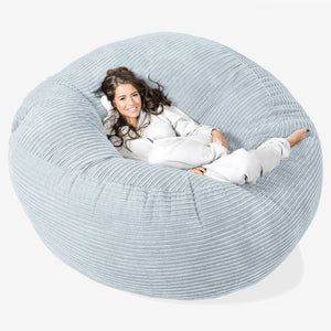 Canapé Pouf Géant Grande Mammouth - Côtelé Bébé Bleu