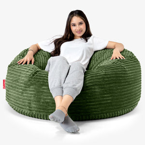 Canapé Pouf Géant Mammouth - Côtelé Vert Forêt